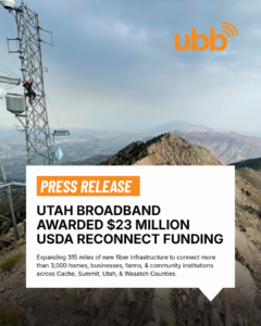UBB awarded $23 Million in USDA ReConnect Funding.
